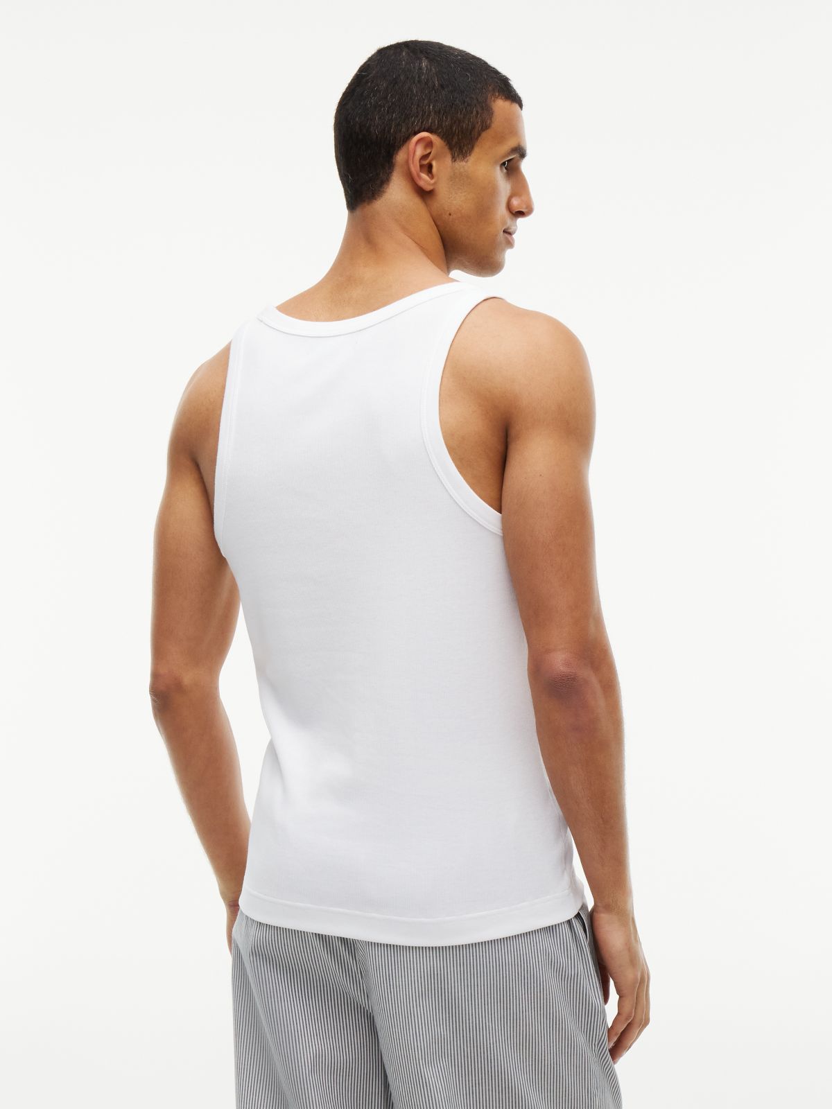 2-Pack Signature Ribbed Lounge Tank Tops — Black