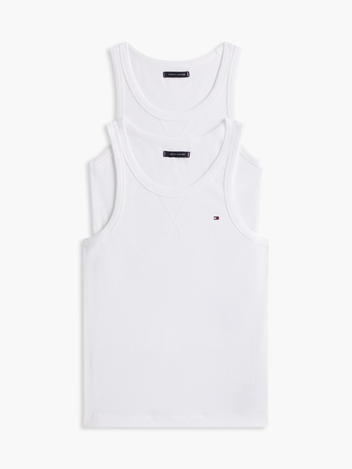 2-Pack Signature Ribbed Lounge Tank Tops — Black