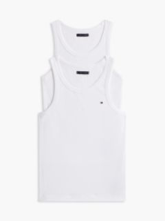 2-Pack Signature Ribbed Lounge Tank Tops — Black 1