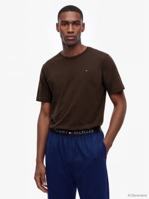 black 3-pack signature jersey lounge t-shirts for men tommy hilfiger