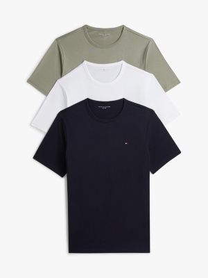 3 pack t-shirt signature black da uomini tommy hilfiger