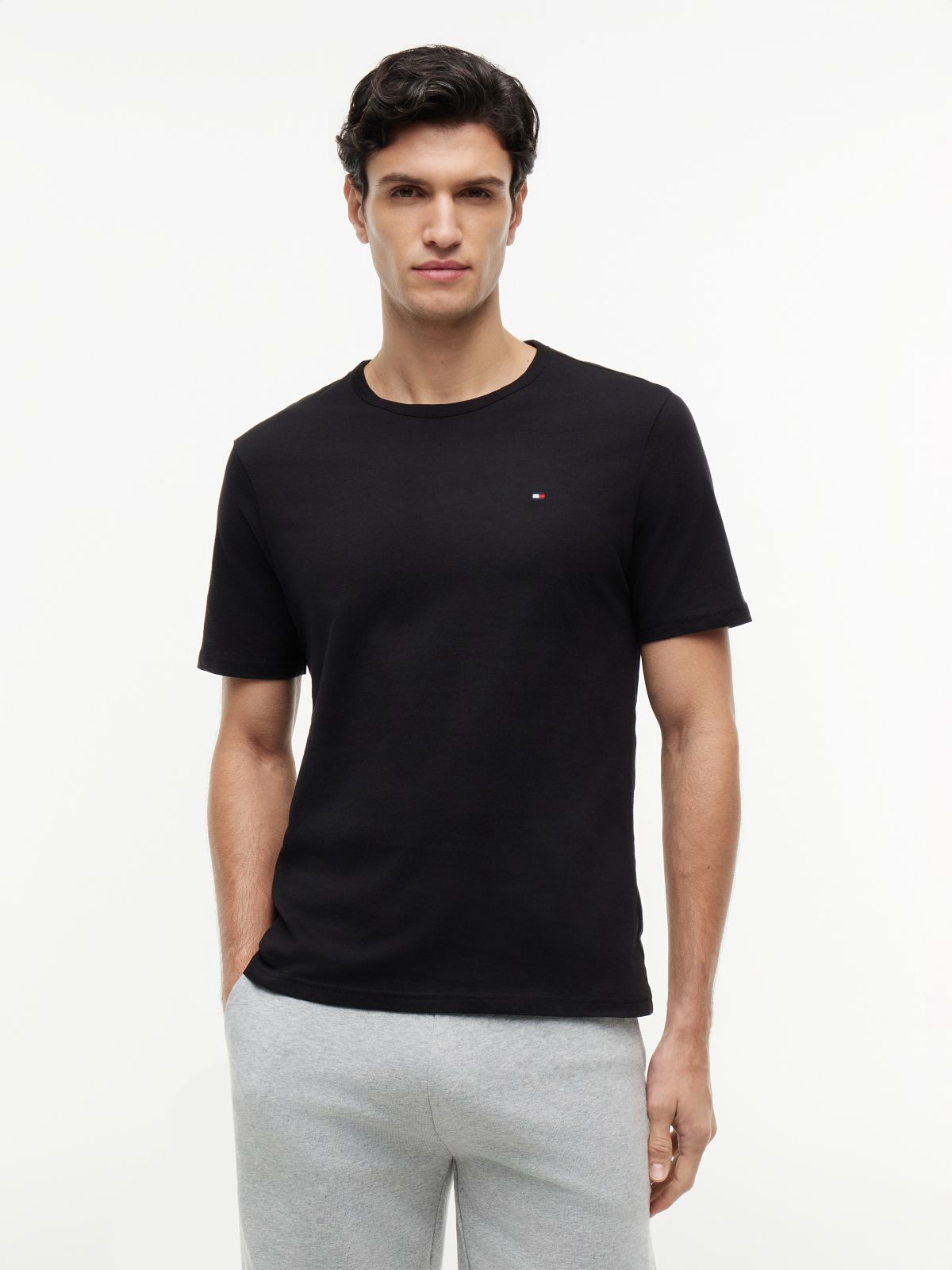 3-Pack Signature Jersey Lounge T-Shirts — Black