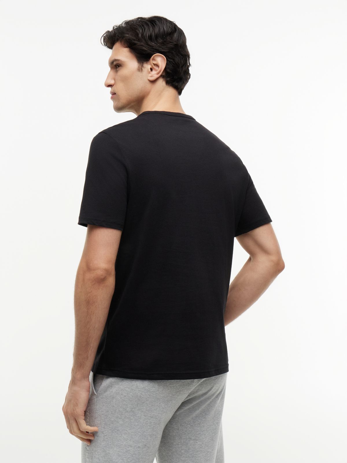 3-Pack Signature Jersey Lounge T-Shirts — Black