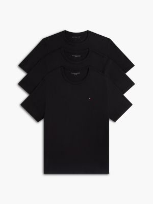  black signature set van 3 lounge-t-shirts voor heren - tommy hilfiger