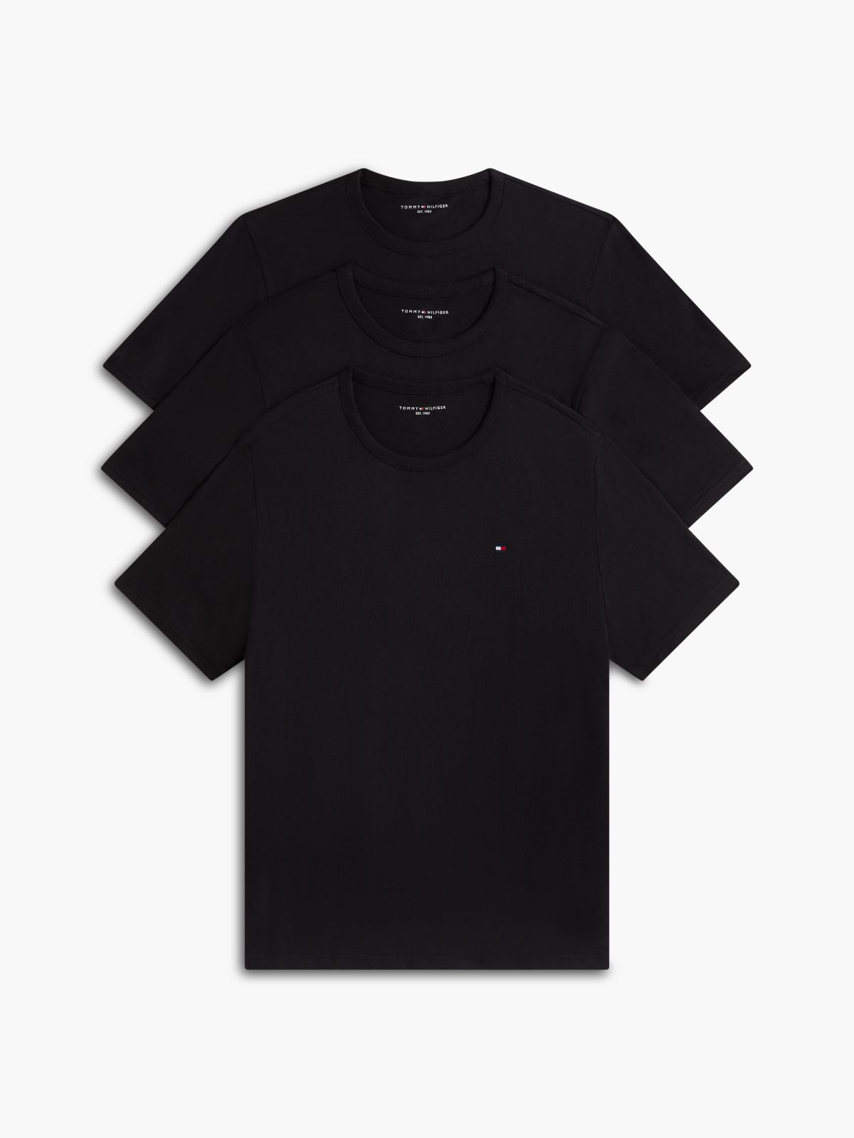 3-Pack Signature Jersey Lounge T-Shirts — Black