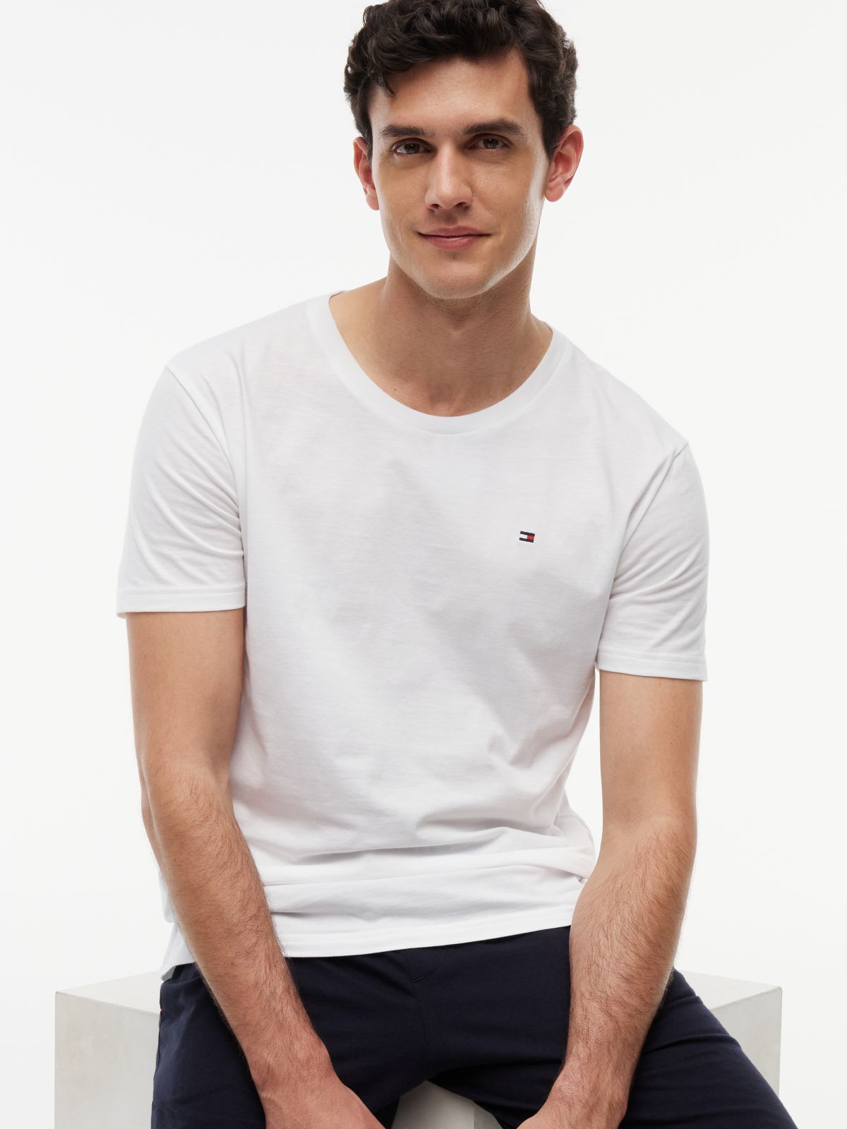 3-Pack Signature Jersey Lounge T-Shirts — White