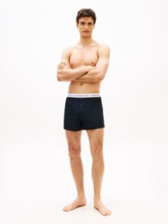2-Pack Signature Logo Woven Boxer Shorts — Blue 3