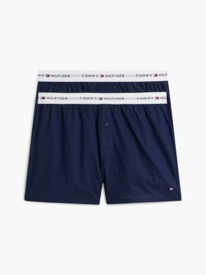 red 2-pack signature logo woven boxer shorts for men tommy hilfiger
