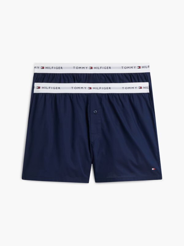 2-Pack Signature Logo Woven Boxer Shorts — Red