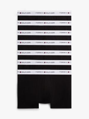 brown set van 7 signature-boxershorts met logoband voor heren - tommy hilfiger