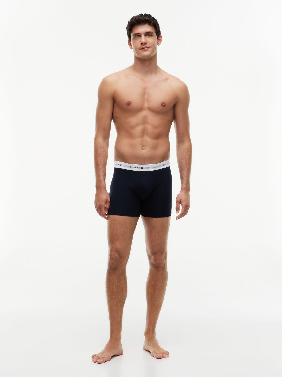 3-Pack Signature Contrast Waistband Boxer Briefs — Beige
