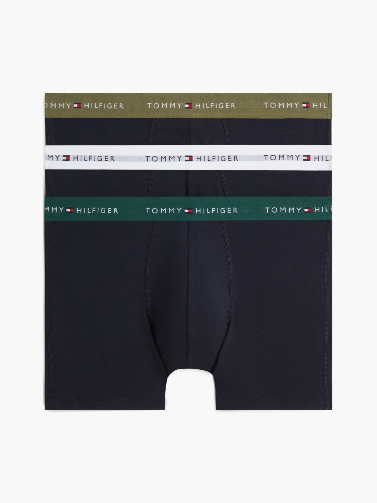 3-Pack Signature Contrast Waistband Boxer Briefs — Beige