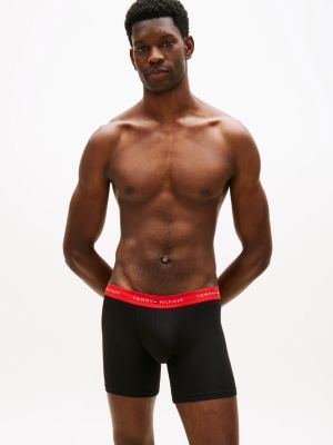 3 pack boxer aderenti signature con logo blu da uomini tommy hilfiger