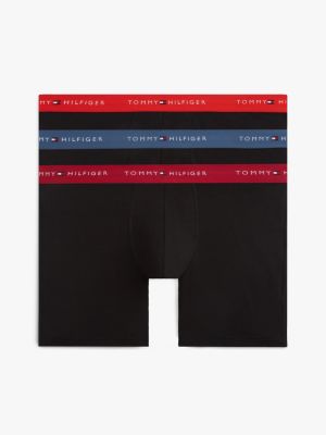 3 pack boxer aderenti signature con logo blue da uomini tommy hilfiger
