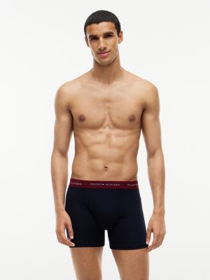 yellow 3-pack signature contrast waistband boxer briefs for men tommy hilfiger