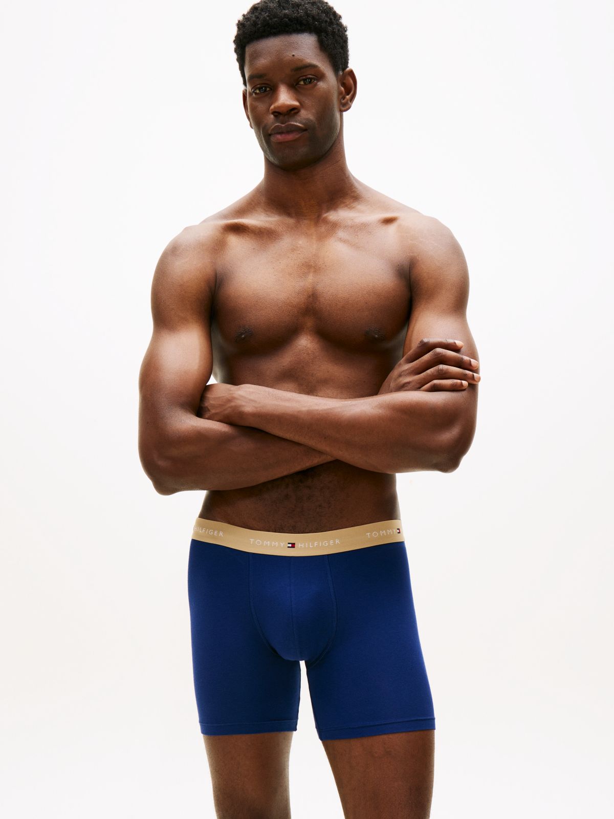 3-Pack Signature Contrast Waistband Boxer Briefs — Blue