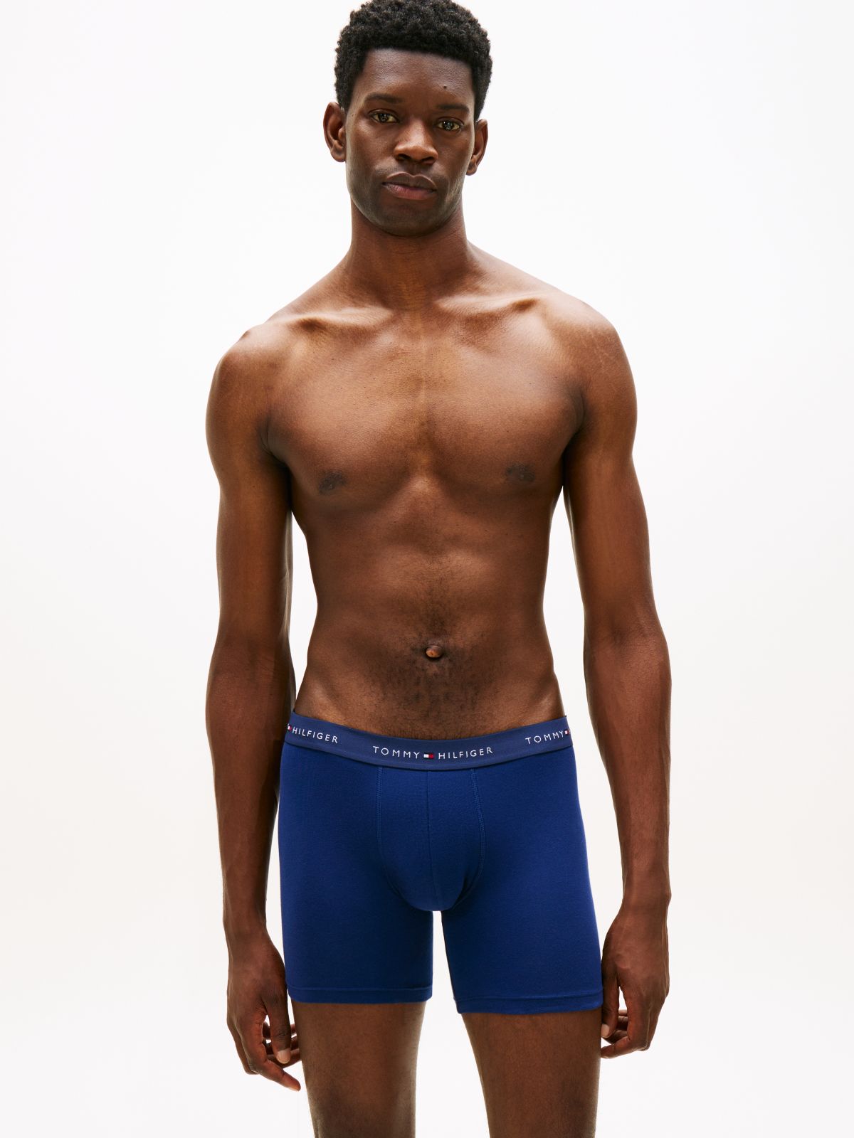 3-Pack Signature Contrast Waistband Boxer Briefs — Blue