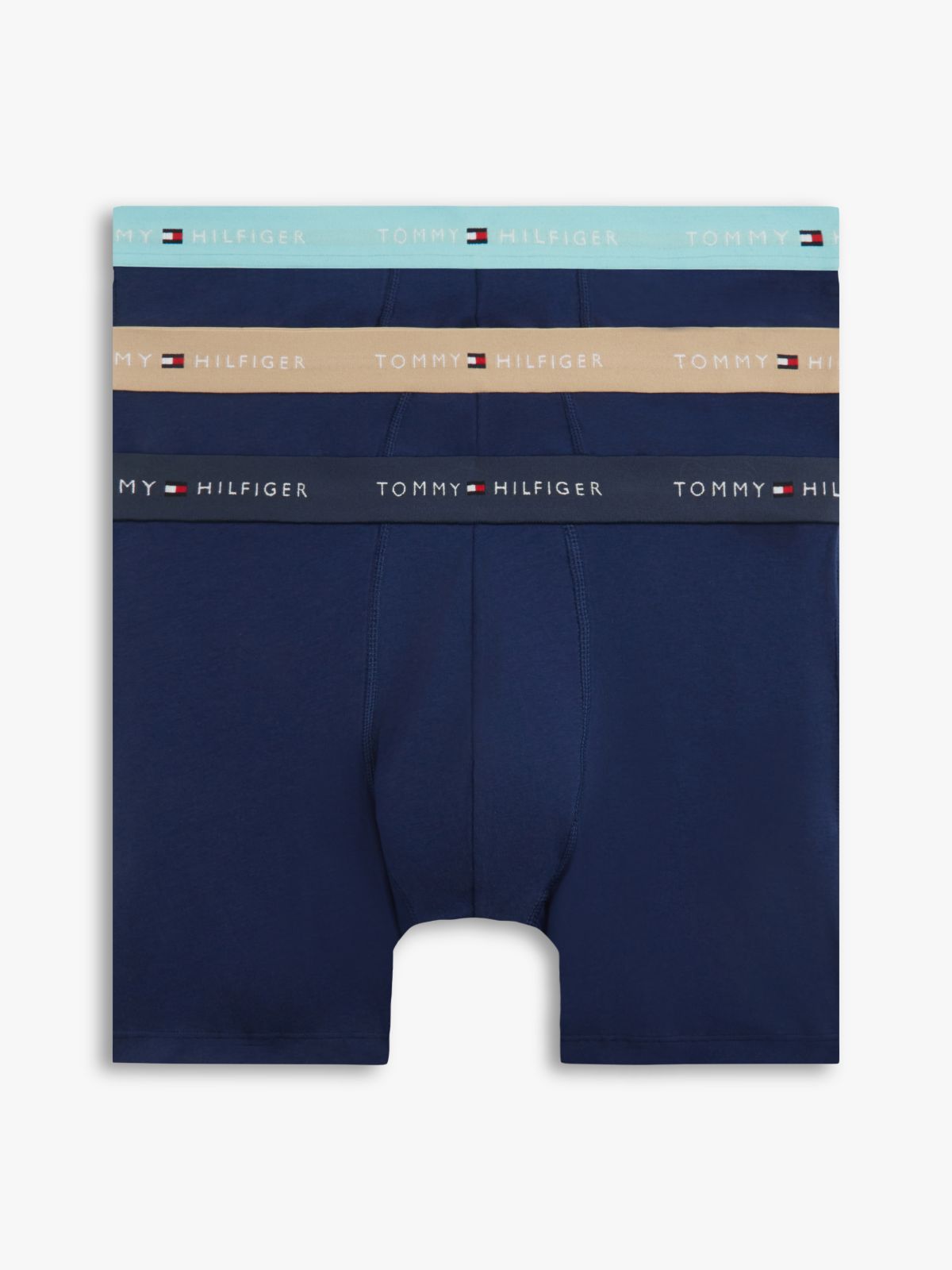3-Pack Signature Contrast Waistband Boxer Briefs — Blue