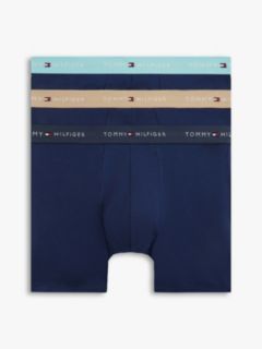 3-Pack Signature Contrast Waistband Boxer Briefs — Blue 1