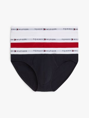 3 pack slip signature con logo red da uomini tommy hilfiger