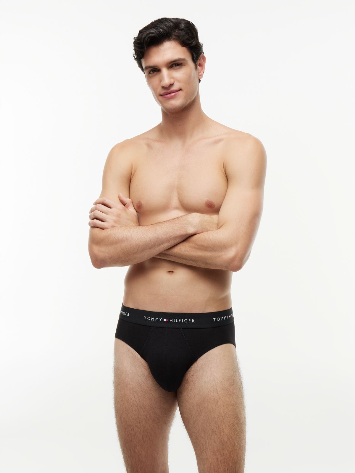 3-Pack Signature Repeat Logo Waistband Briefs — Black