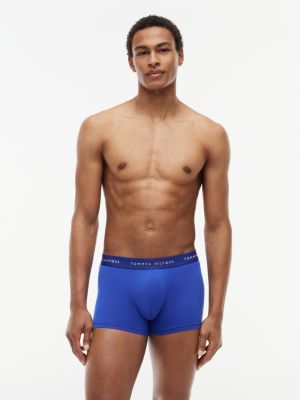 kolorowy zestaw 3 par obcisłych bokserek z mikrofibry dla mężczyźni - tommy hilfiger