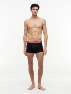 3-Pack Essential Logo Waistband Trunks — Multi 3