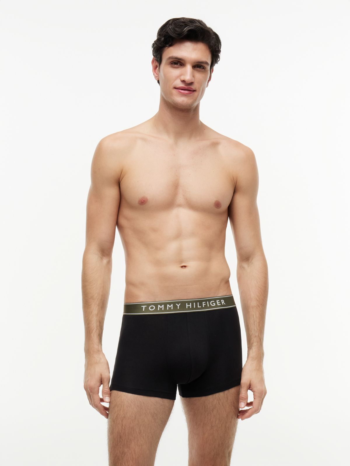 3-Pack Essential Logo Waistband Trunks — Multi