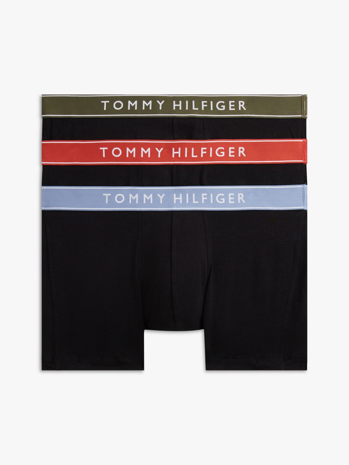 3-Pack Essential Logo Waistband Trunks — Multi