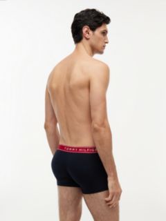 3-Pack Essential Logo Waistband Trunks — Red 5