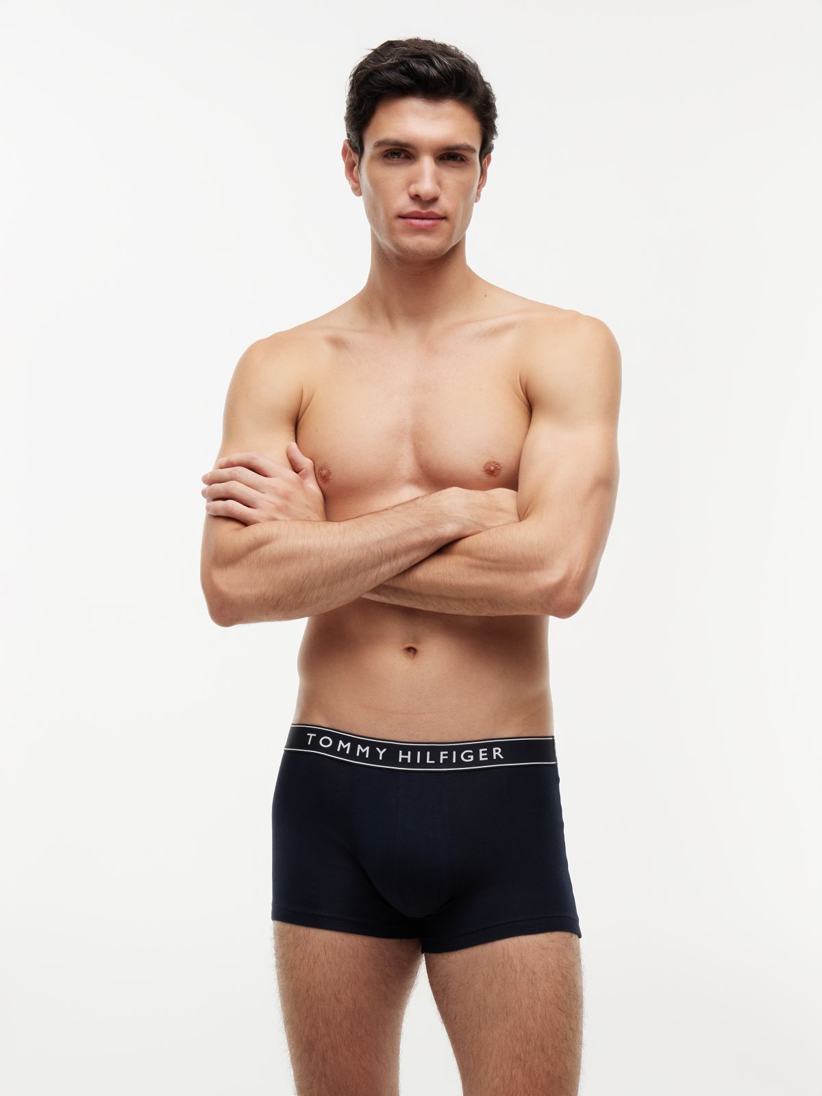 3-Pack Essential Logo Waistband Trunks — Red