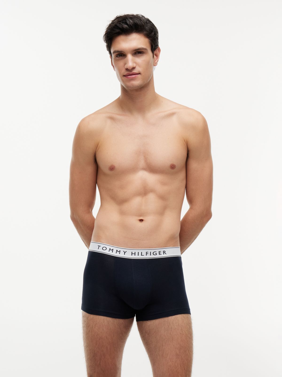 3-Pack Essential Logo Waistband Trunks — Red