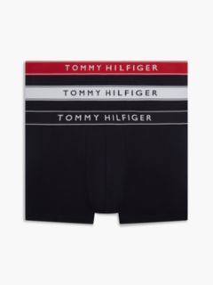 3-Pack Essential Logo Waistband Trunks — Red 1