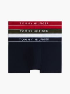 3-Pack Essential Logo Waistband Trunks — Red 1