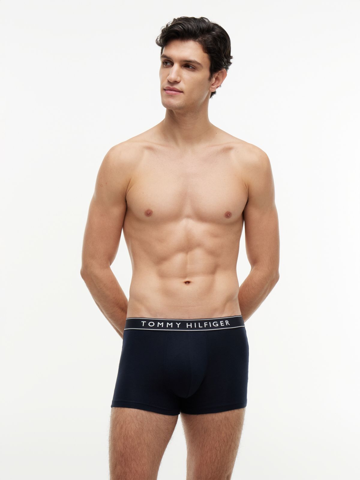 3-Pack Essential Logo Waistband Trunks — Red