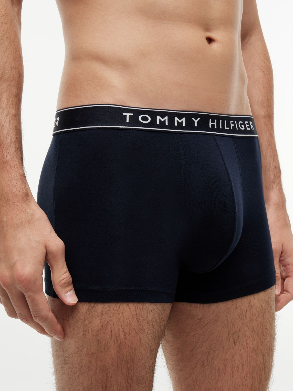 3-Pack Essential Logo Waistband Trunks — Red