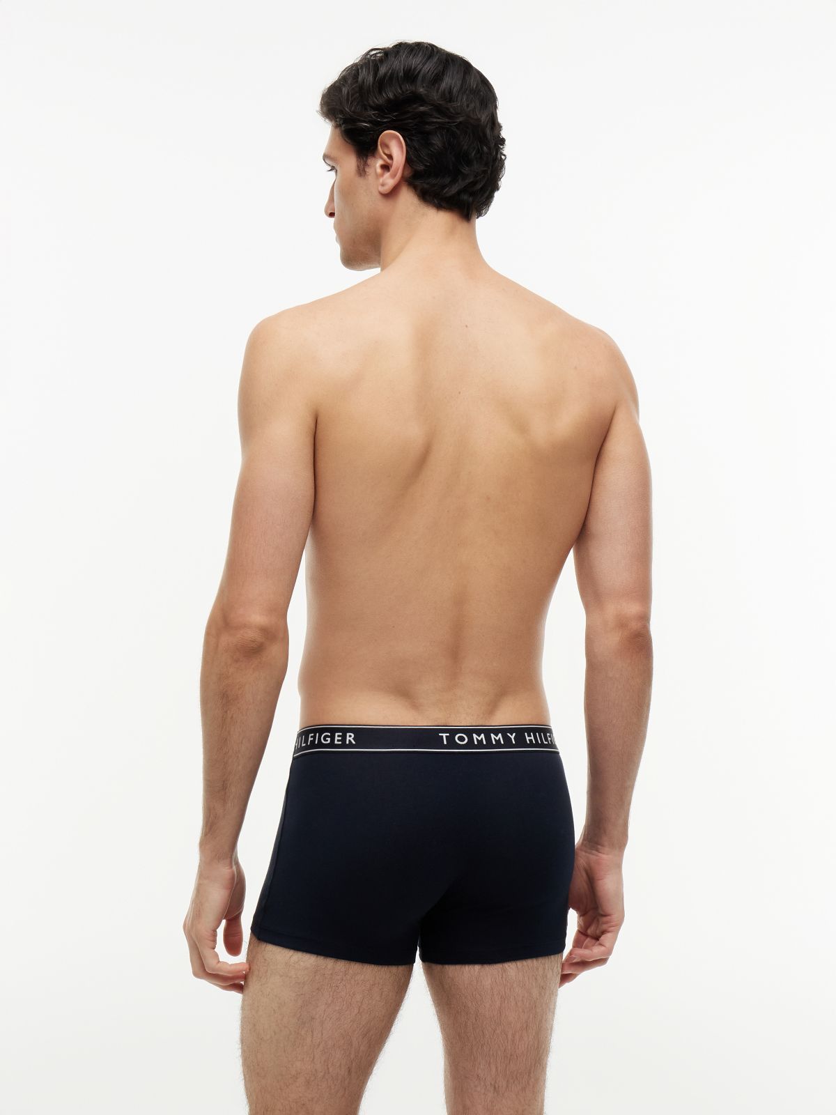 3-Pack Essential Logo Waistband Trunks — Red