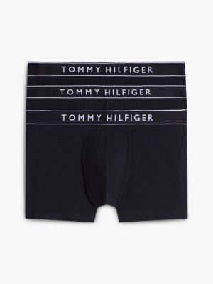 red 3-pack essential logo waistband trunks for men tommy hilfiger