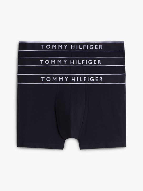 3-Pack Essential Logo Waistband Trunks — Red