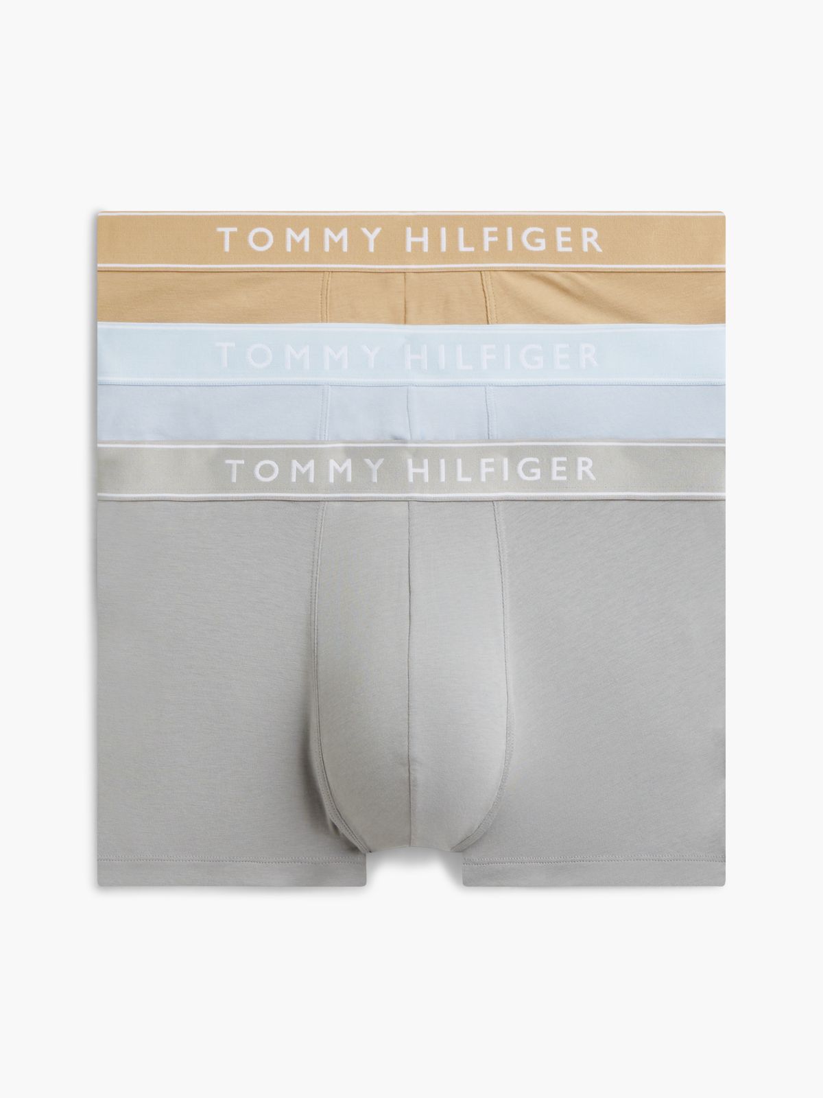 3-Pack Essential Logo Waistband Trunks — Yellow