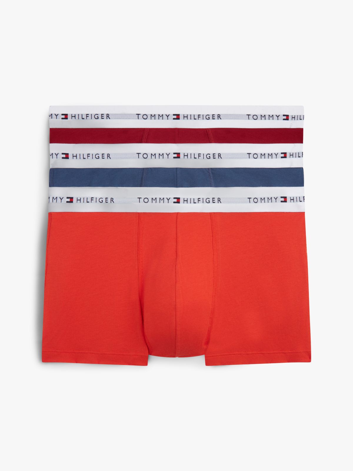3-Pack Signature Logo Waistband Trunks — Blue