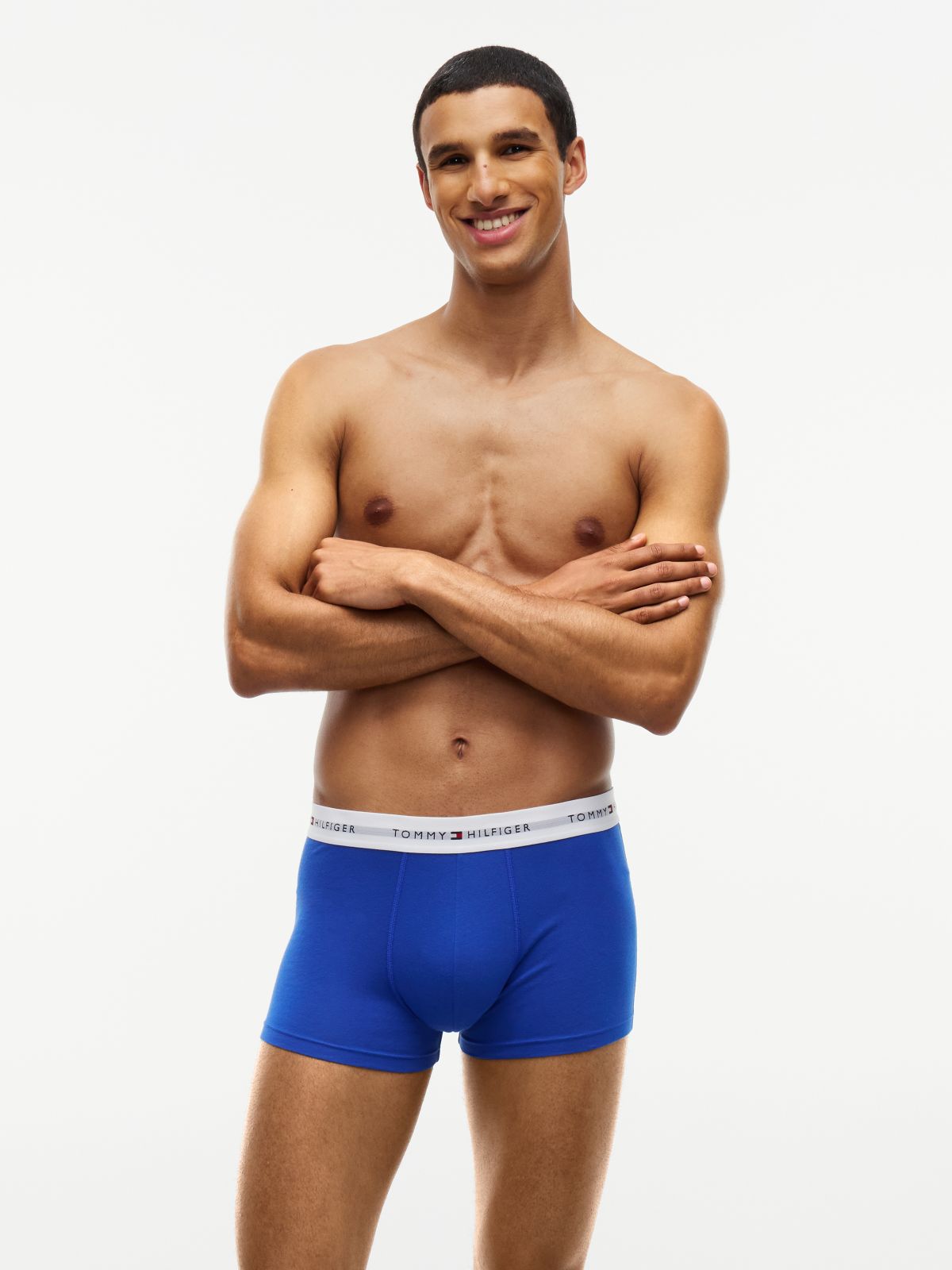 3-Pack Signature Logo Waistband Trunks — Red