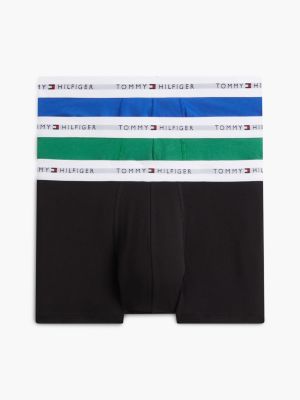 red 3-pack signature logo waistband trunks for men tommy hilfiger