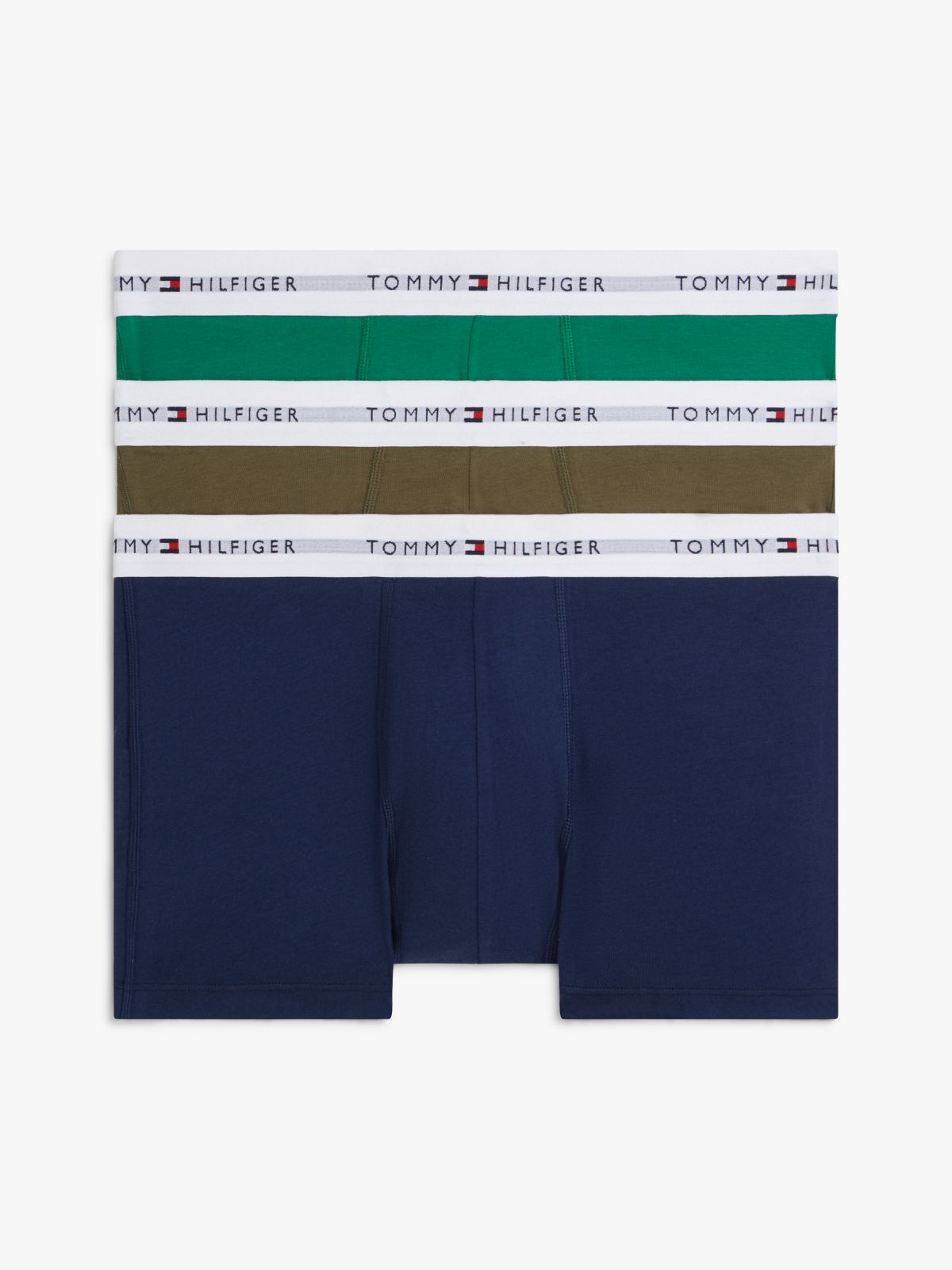 3-Pack Signature Logo Waistband Trunks — Blue