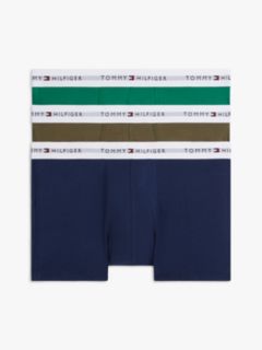 3-Pack Signature Logo Waistband Trunks — Blue 1