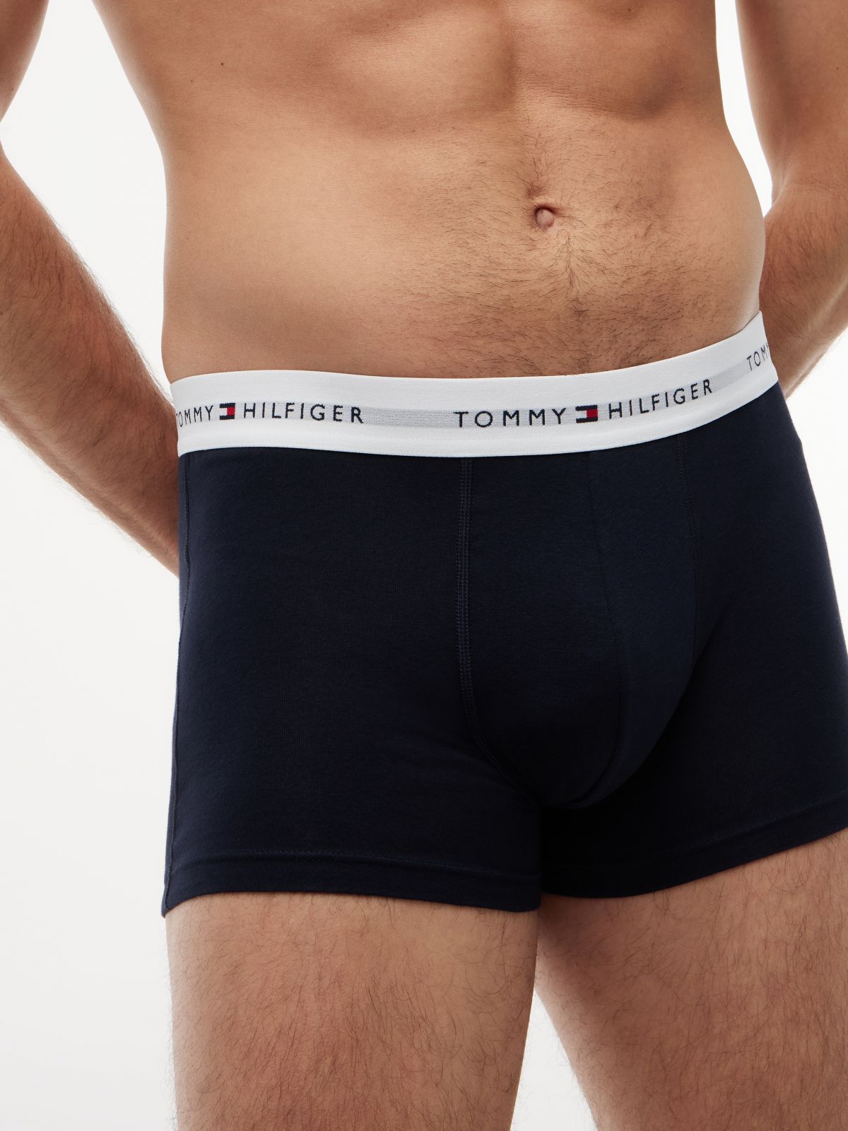 3-Pack Signature Logo Waistband Trunks — Blue