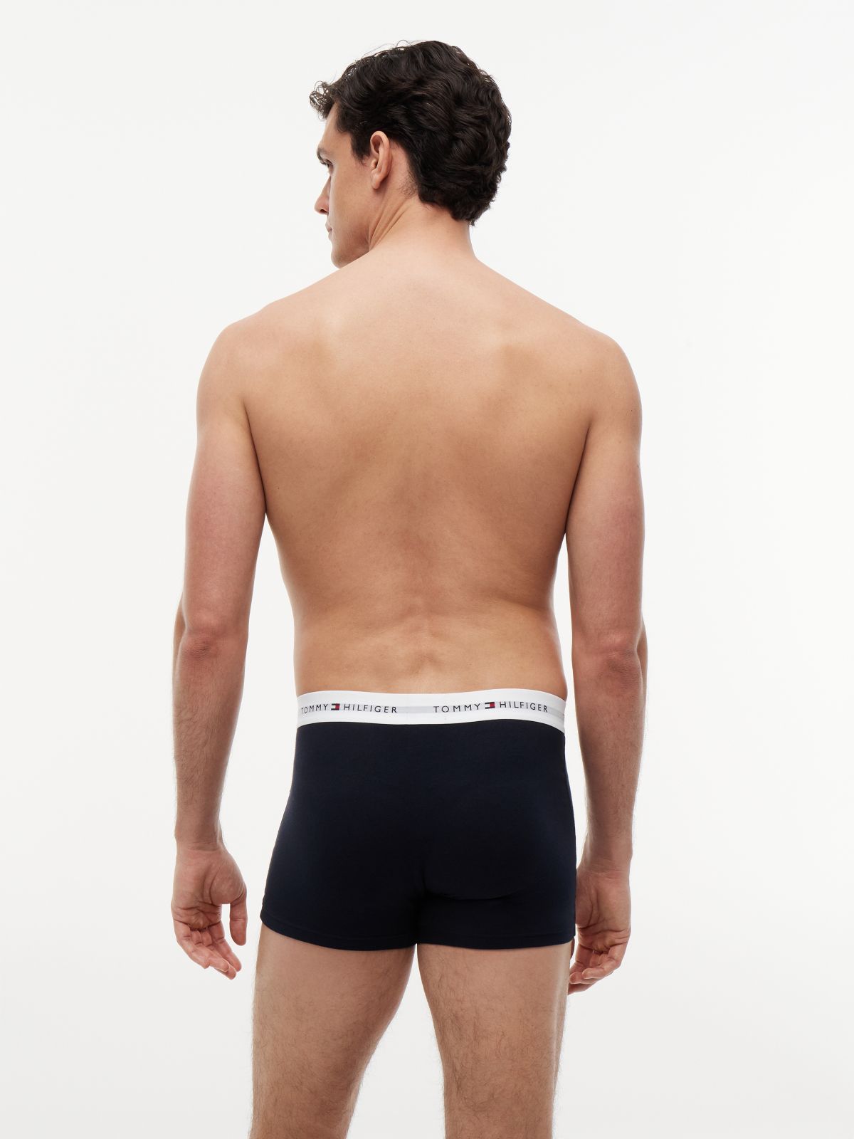 3-Pack Signature Logo Waistband Trunks — Blue
