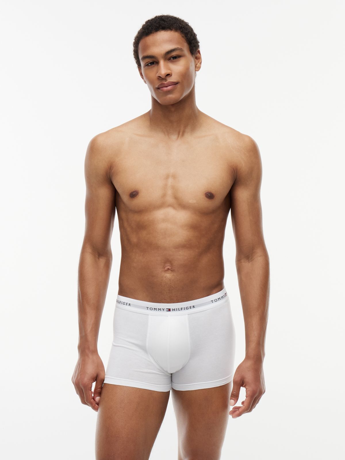 3-Pack Signature Logo Waistband Trunks — White