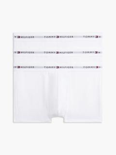 3-Pack Signature Logo Waistband Trunks — White 1