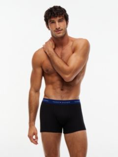 3-Pack Signature Logo Contrast Waistband Trunks — Black 2